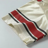 Plush Graphic Print Patchwork V-Neck Sport T-Shirt