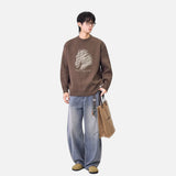 Cozy Winter Horse Pattern Crewneck Sweater