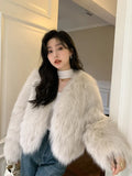 Smoke Gray High End Fur Jacket
