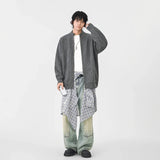Cozy Ribbed Knit Mock Neck Cardigan