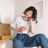 Timeless Staple Stripe Loose Minimalist T-Shirt