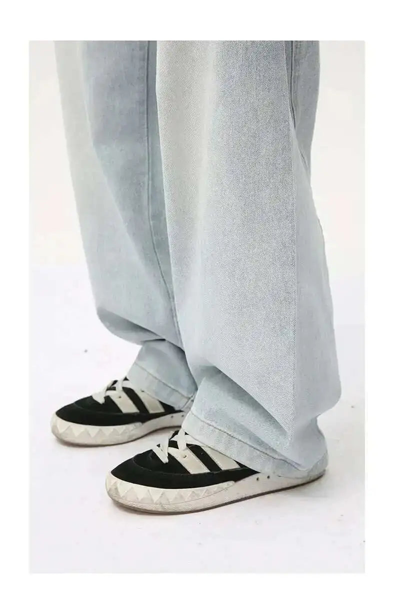 Comfortable Trendy Simple Washed Straight Jeans