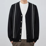 Retro Korean Style Patchwork Long Sleeve Cardigan
