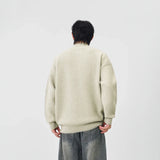 Cozy Mock Neck Waffle Knit Jumper Sweater