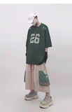 Vintage Oversized Letter Print Jersey T-Shirt