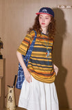 Y2K Lightweight Striped O-Neck T-Shirt