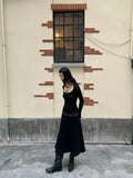 Yedinas Gothic Black Sheer Long T-Shirt
