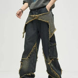 Work & Play Retro Design Five Star Straight Jeans