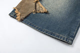 Vintage Star Patch Denim Shorts