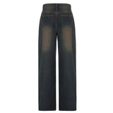 Gradient Color Low Waist Straight Jeans