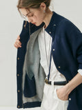 Lightweight Mock Neck Thick Zipper Cardigan