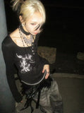 Gothic Grunge Aesthetic Irregular Tattoo T-Shirt