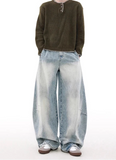 Premium Y2K Blue Oversize Hip Hop Boyfriend Jeans