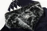 Versatile High Street Quilted Hooded Fur Jacket