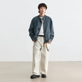 Stylish Washed Zipper Hip Hop Denim Jacket