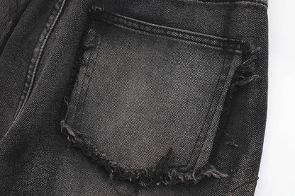 Crisscross Stitch Baggy Jeans
