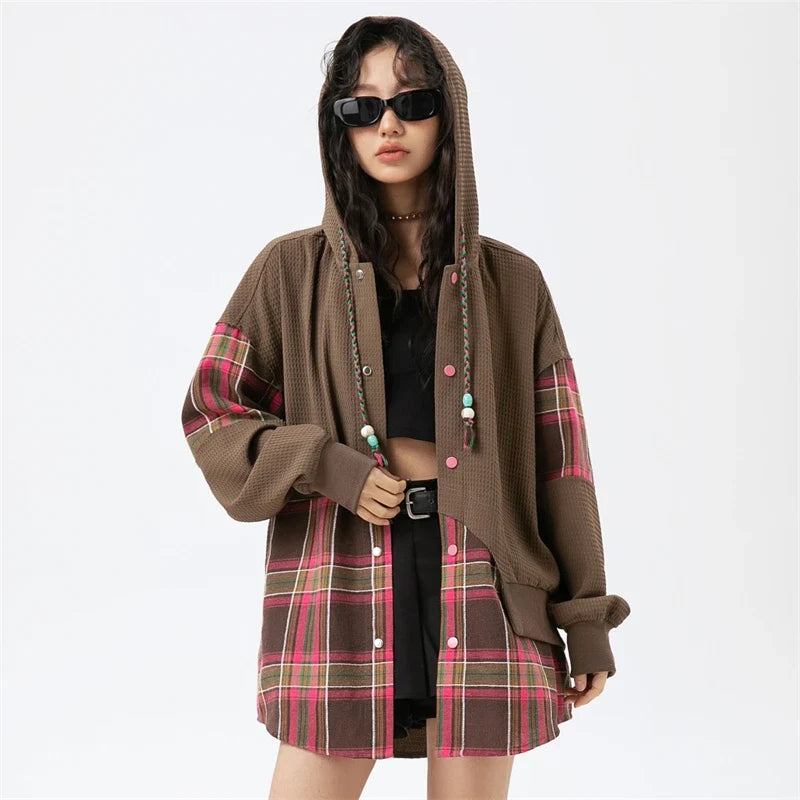 Women Korean Chic Elegant Stitched Swetshirt