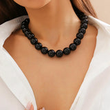 Bold Gothic Red Black Acrylic Necklace