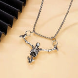 Halloween Retro Skeleton Pendants Necklace