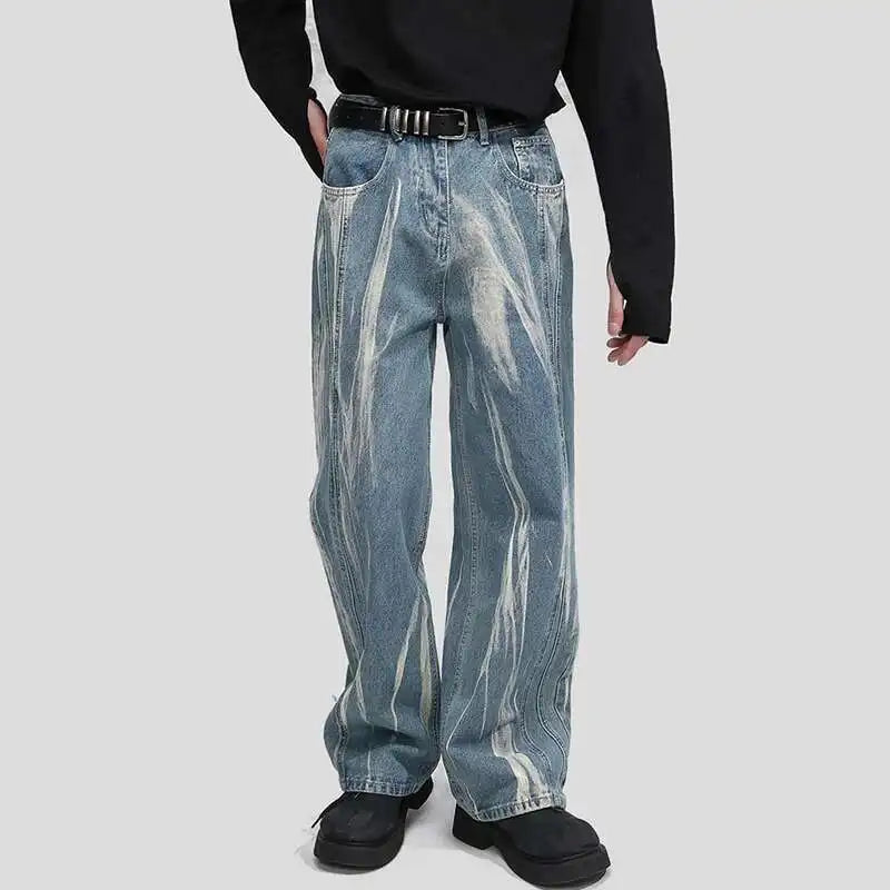 Trendy Tie-Dyed Baggy Comfy AF Jeans