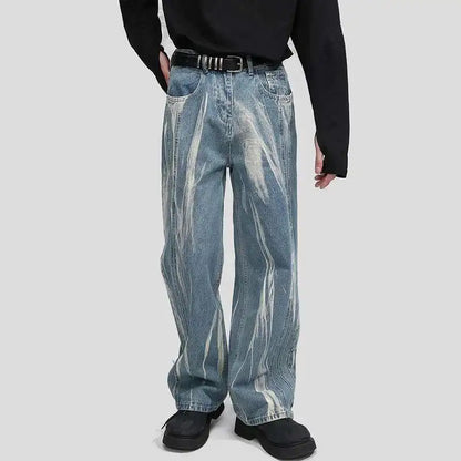 Trendy Tie-Dyed Baggy Comfy AF Jeans