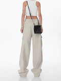 Straight High Waist Cargo Pants