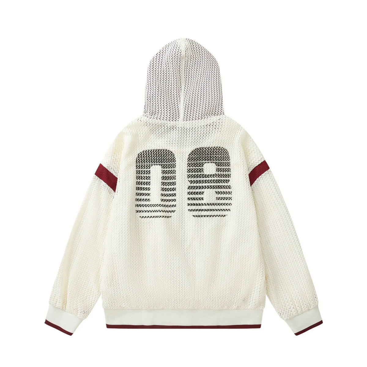 Lightweight Hip Hop Zip-Up Hooded Knitted Sweatshirt