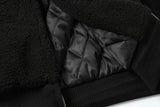 Soft Fleece Black Puffer Hooded Jacket