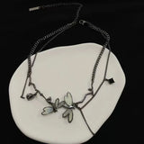 Gothic Party Black Dragonfly Choker Necklace