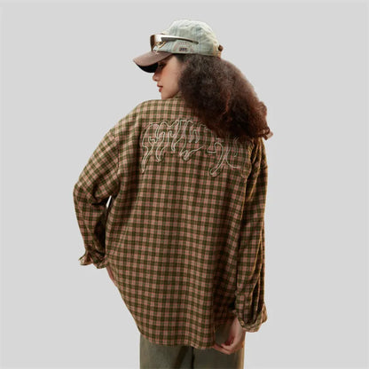 Elegant Long Sleeve Plaid Shirt