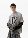 Wasteland Camouflage Long-Sleeved Splicing T-Shirt