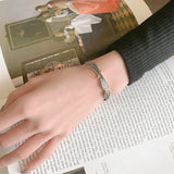 Retro Angel Wings Adjustable Silver Bracelets