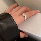 Women Chalcedony Geometry Sterling Silver Ring