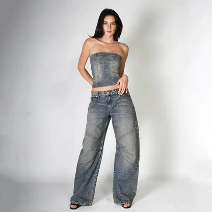 High Waist Vintage American Style Jeans