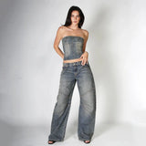 High Waist Vintage American Style Jeans