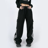 Striped Women Cargo Pants