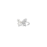 Elegant Butterfly Pearl Adjustable Ring