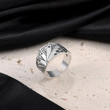 Silver Color Retro Poker Gothic Ring