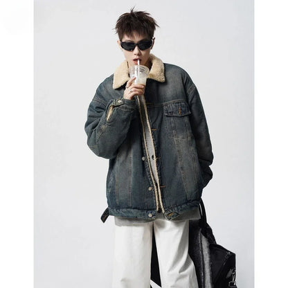 High Quality Thickened Cotton Denim Jacket