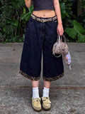 Retro Leopard Patchwork Jorts