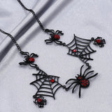 Gothic Festival Spider Web Chain Necklace