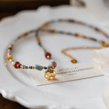 Elegant French Retro Stone Bead Necklace