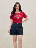 Vintage Contrast Stitch Round Neck T-Shirt