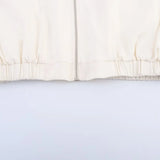Insulated Linen Blend Zipper Windbreaker Jacket