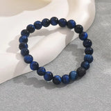 Vintage Blue Tiger Eye Beaded Bracelet