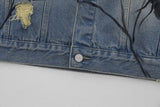 Retro Spider Web Denim Jacket