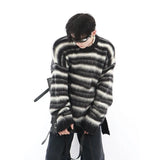 Versatile American Stripe Round Neck Sweater