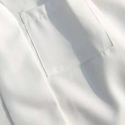 Plain White Oversized Shirt With Tie