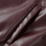 Y2K Zip-Up Faux Leather Jacket