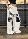 Essential Oversized Star Print Loose Fit Sport Sweatpants